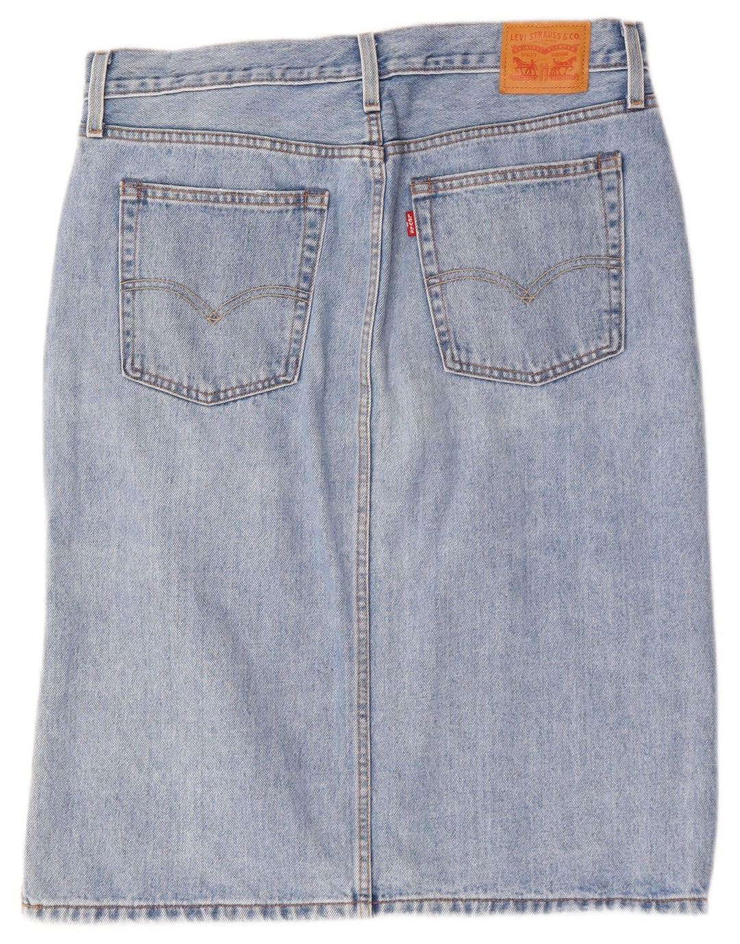 LEVI'S Dame Denim Nederdel W32 Stor Blå Bomuld