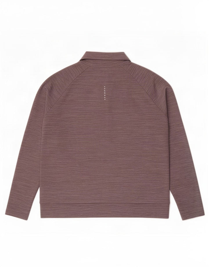 Nike Herre Dri Fit Pullover med lynlås-hals træningsdragt Top XL Grå Flecked Polyester