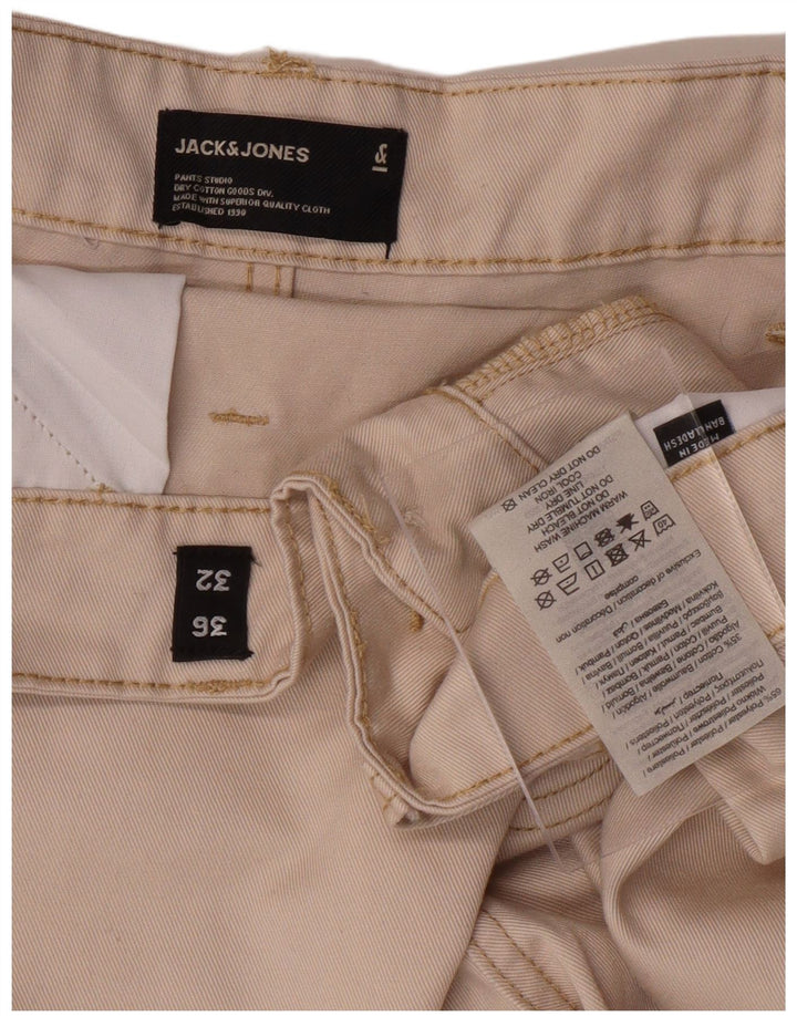 JACK & JONES Herre Cargo Cropped Bukser W36 L23 Beige Polyester