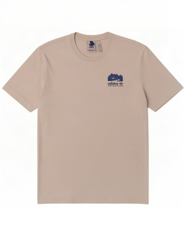 Adidas Grafisk T-shirt top til mænd, lille hvid bomuld