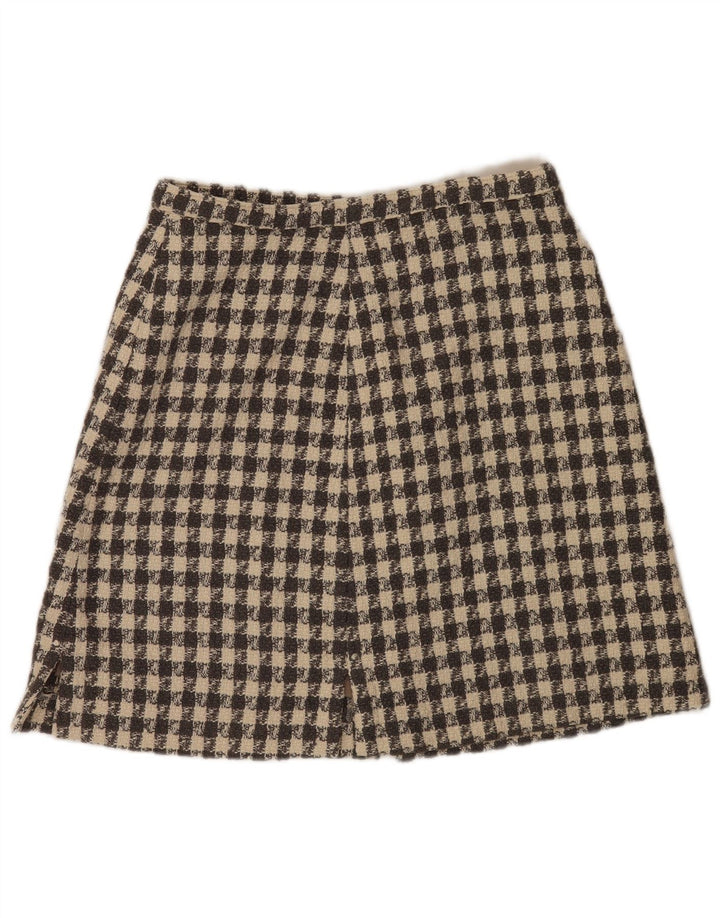 Vintage dame A-line nederdel W32 stor beige ternet
