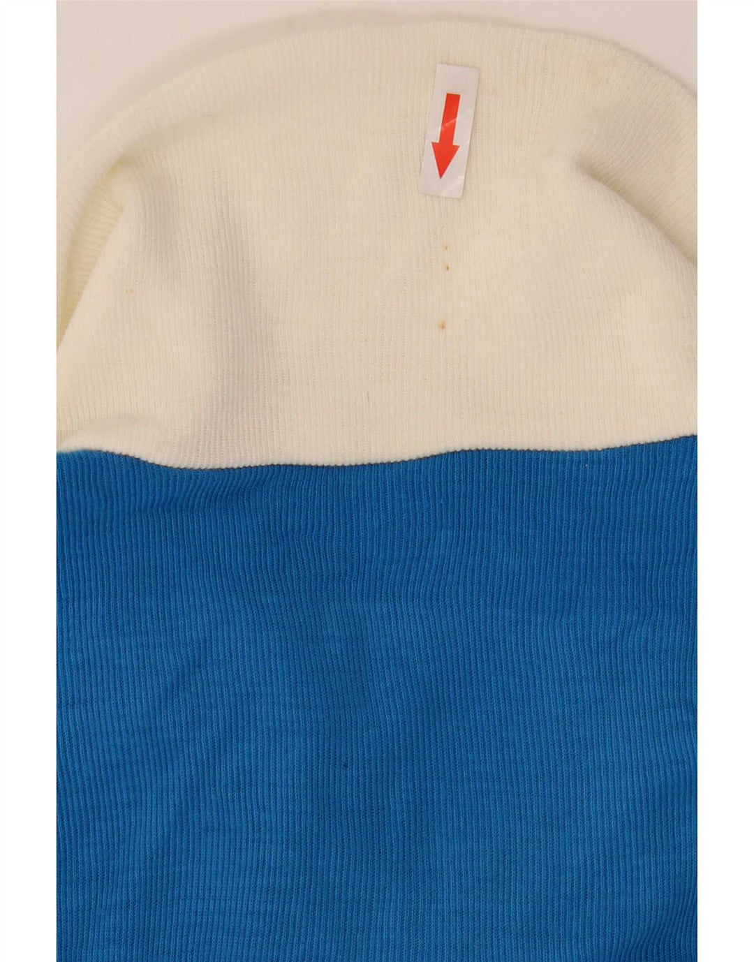 Vintage Herre grafisk langærmet Rugby Polo Shirt Medium Blue