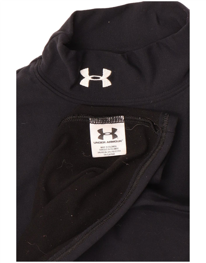 Under Armour Dame Top Langærmet UK 10 Small Black Nylon