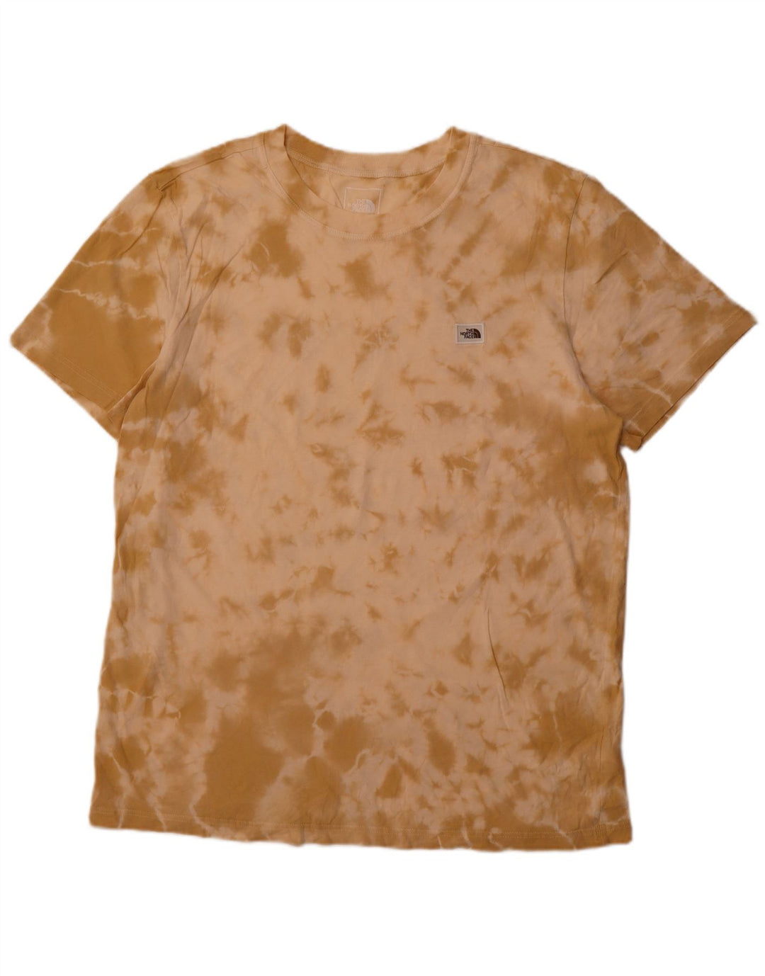 THE NORTH FACE Herre T-Shirt Top XL Brun Tie Dye Bomuld