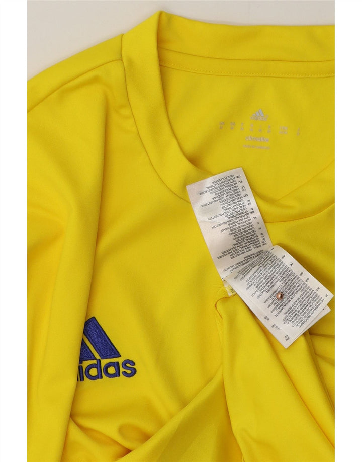 Adidas Herre Climalite Grafisk T-Shirt Top Medium Gul Polyester
