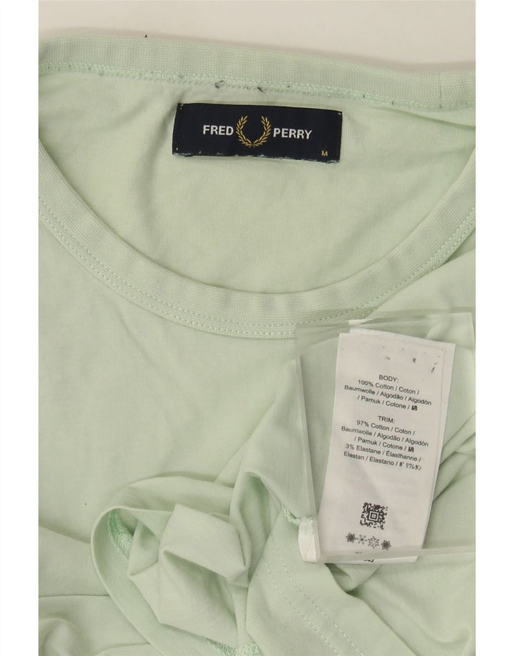 Fred Perry Herre T-Shirt Top Medium Grøn Bomuld