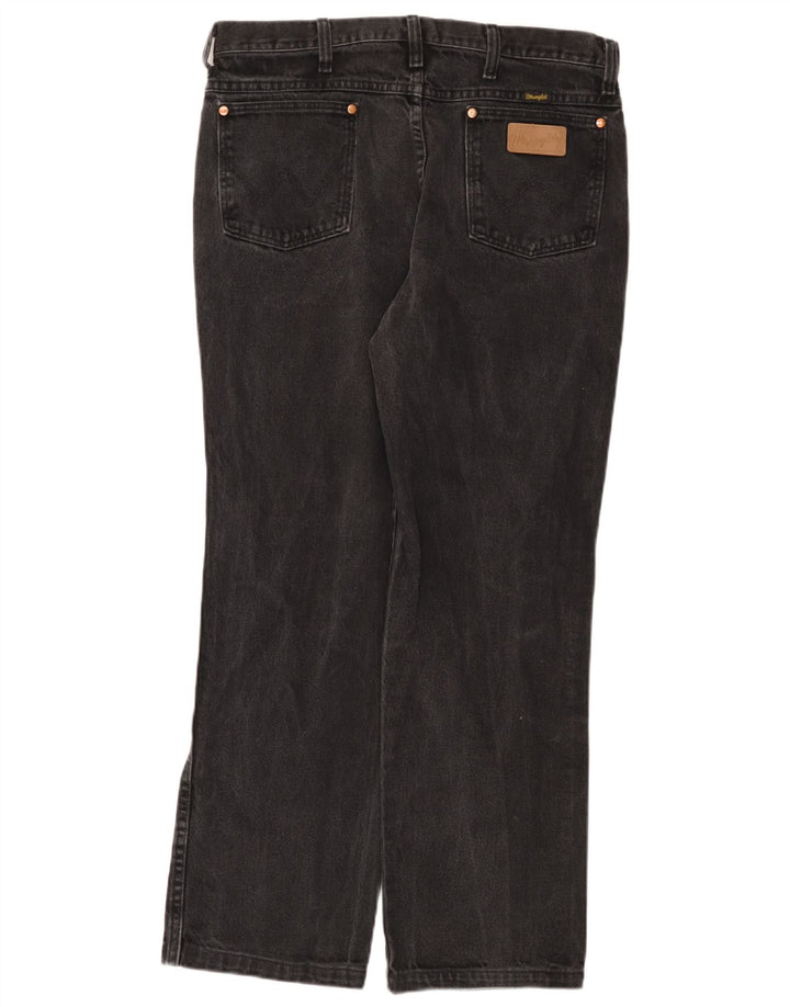 Wrangler Straight Jeans til mænd W34 L29 sort bomuld