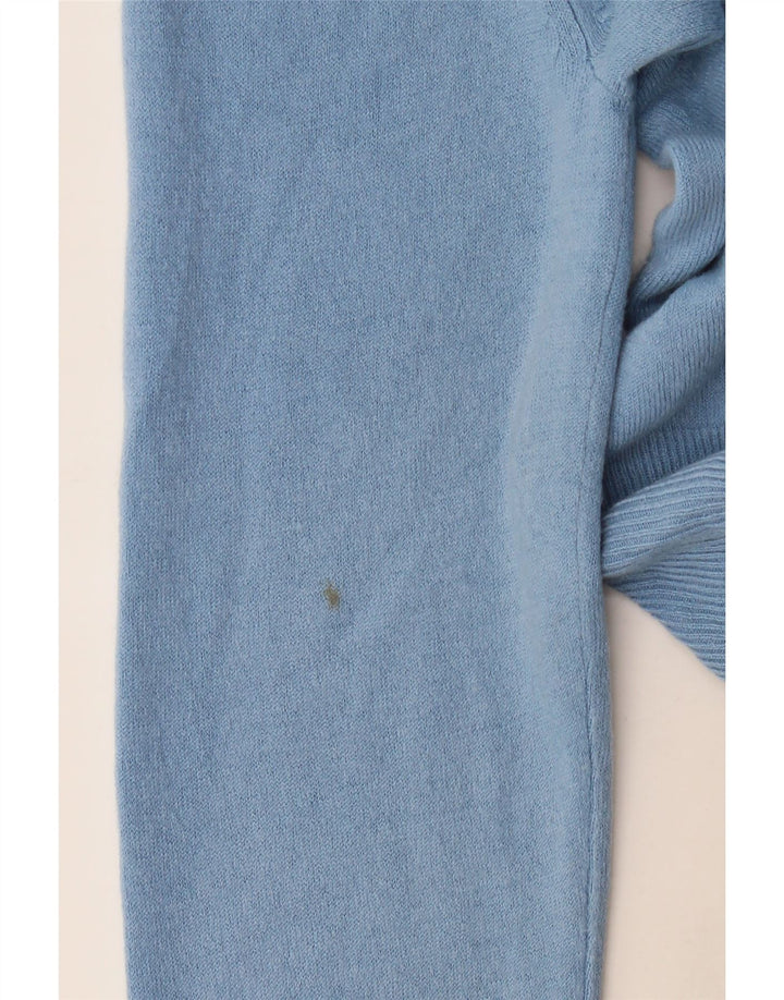 Marks & Spencer Dame V-hals sweater UK 14 Stor Blå Akryl