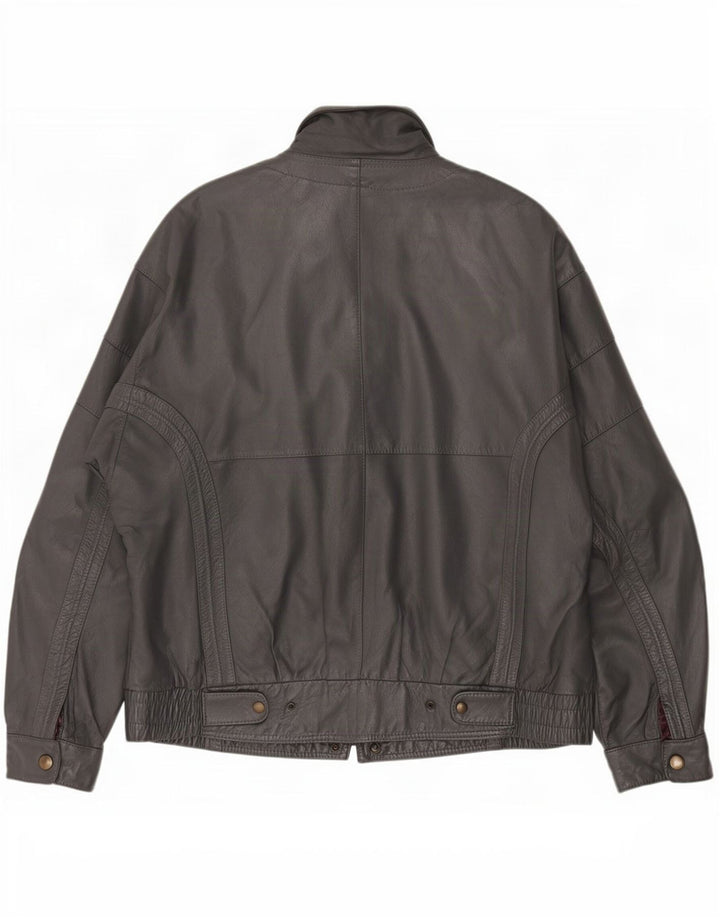 Vintage Herre Læderjakke IT 50 Large Sort