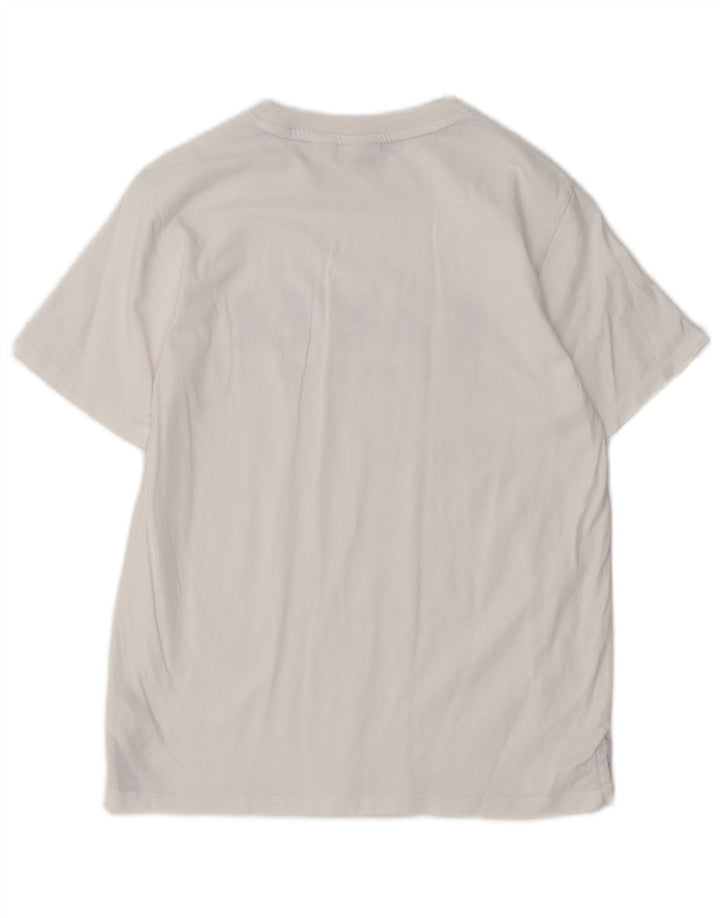 TED BAKER Drenge Grafisk T-Shirt Top 10-11 År Hvid Bomuld