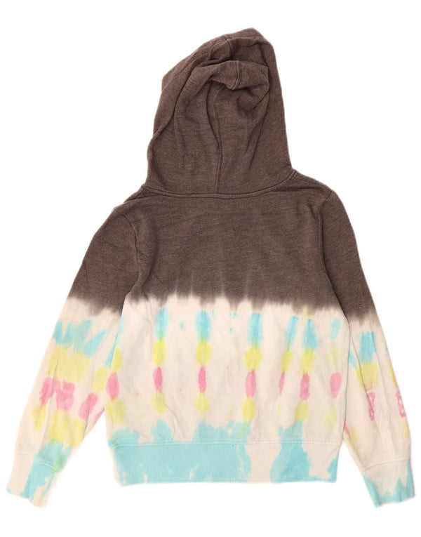 Hurley Girls Graphic Graphic Hoodie Jumper 8-9 år Small Brown Tie Dye