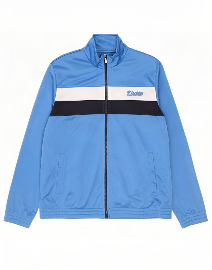 Lotto Træningsdragt til mænd Topjakke XL Blå Colourblock Polyester