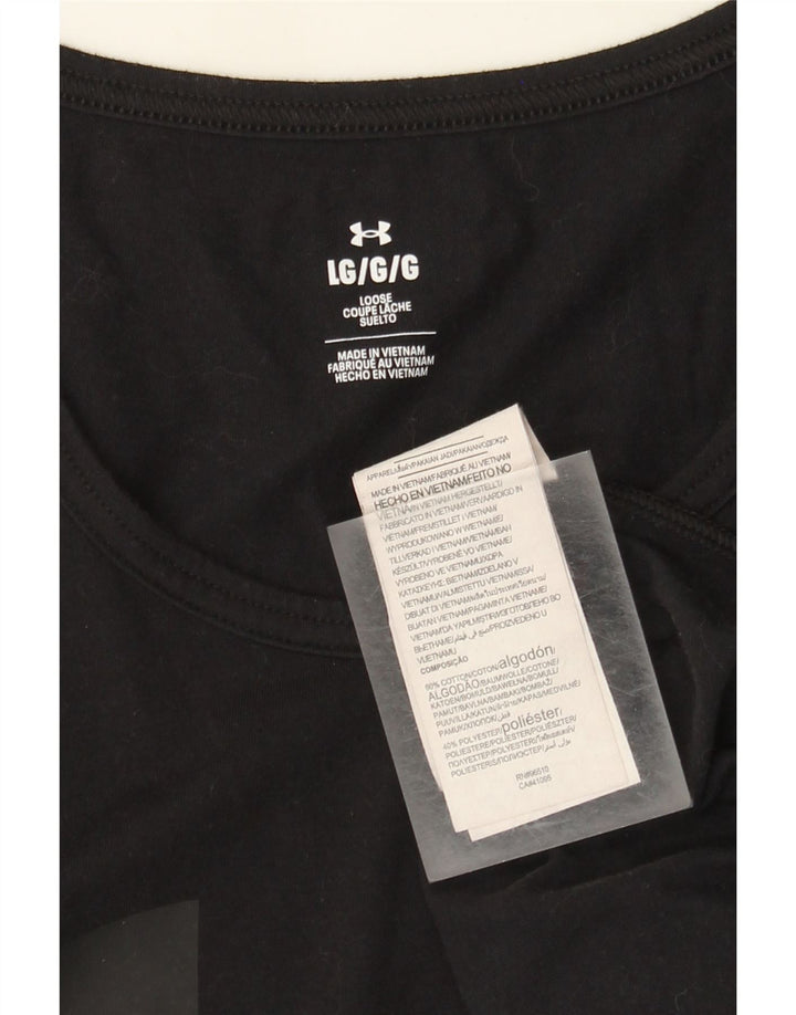 Under Armour Herre Grafisk Vest Top Stor Sort Bomuld