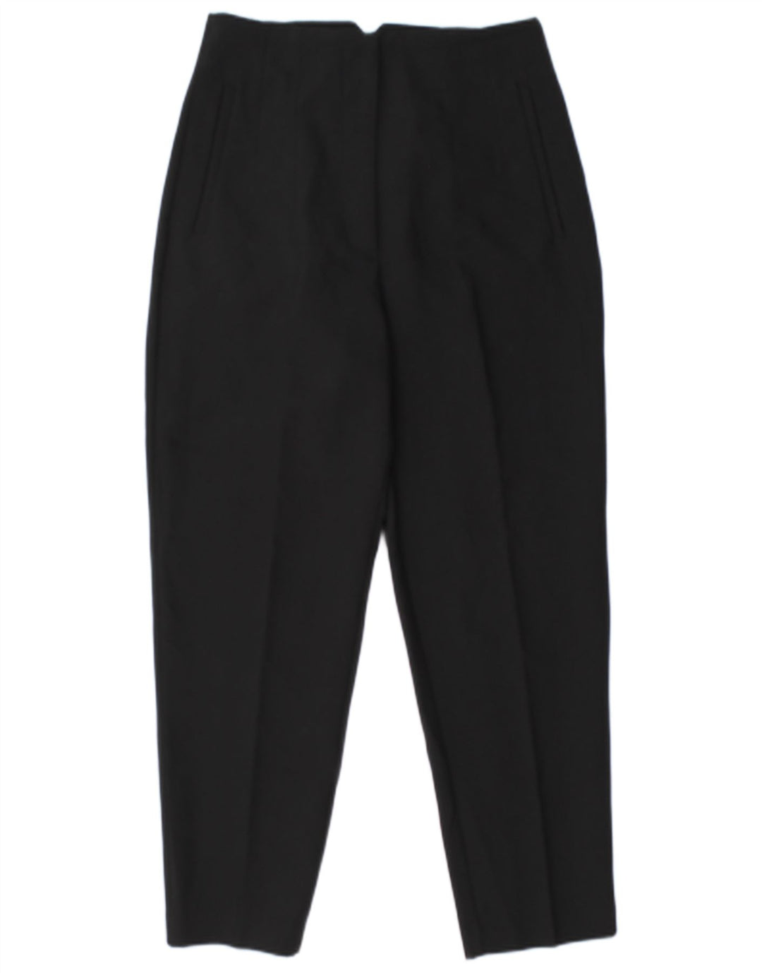 ZARA koniske chinobukser til kvinder Medium W28 L26 Sort polyester