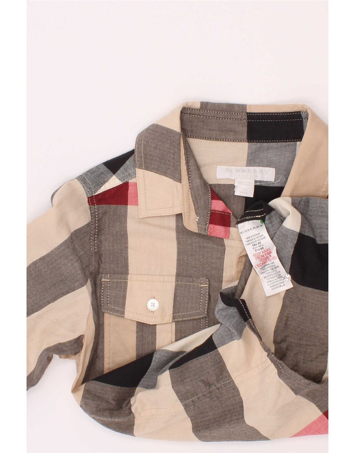 Burberry drengeskjorte 5-6 år flerfarvet ternet bomuld