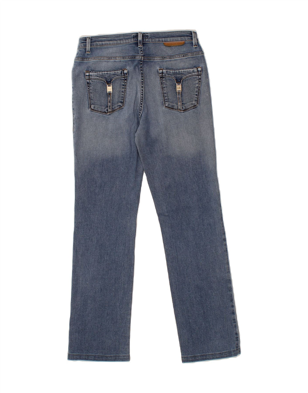 TRUSSARDI Womens Straight Jeans W27 L29 Blue Cotton Vintage Trussardi and Second-Hand Trussardi from Messina Hembry 