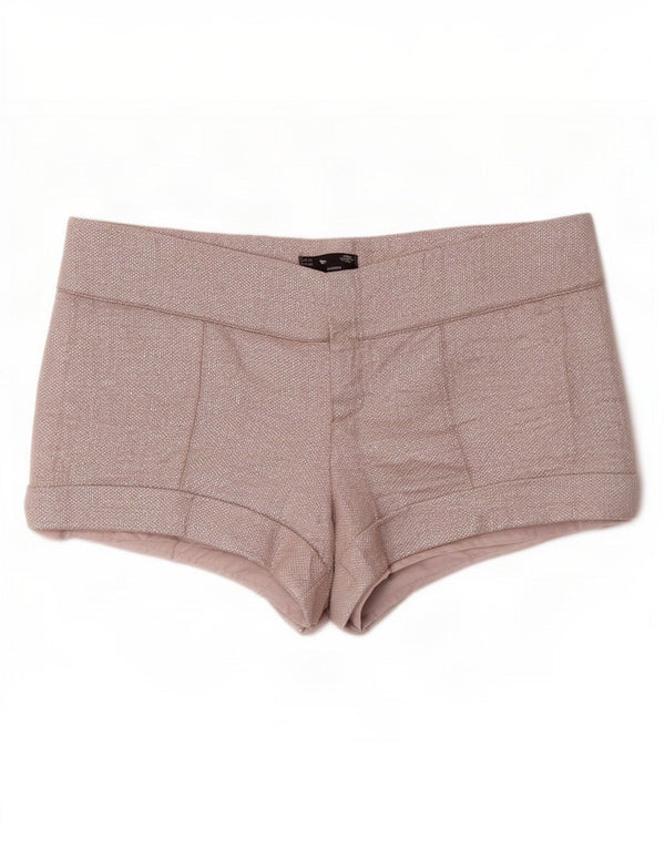 Zara Womens Trafaluc Hot Pants EU 40 Medium W30 Silver Cotton