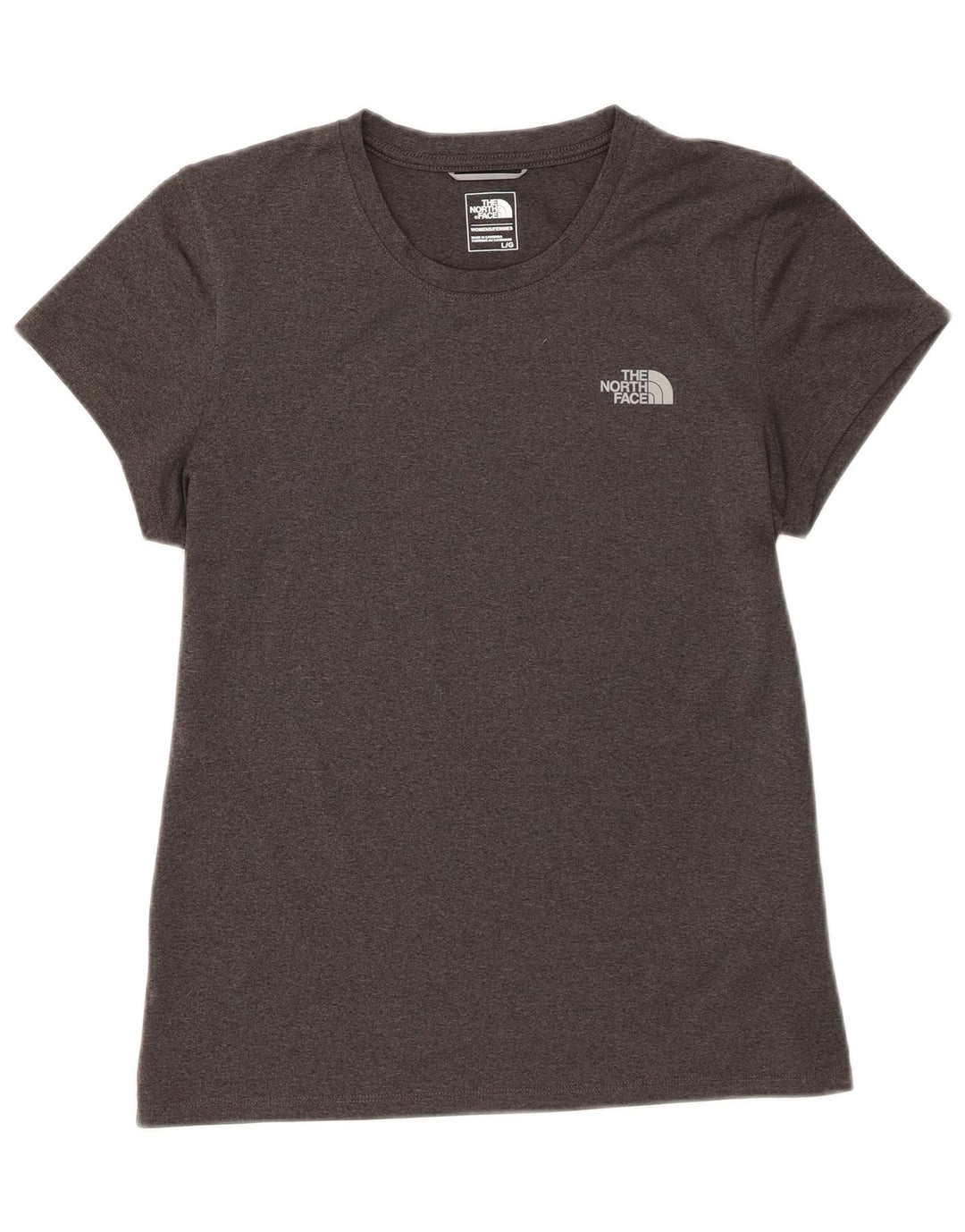 The North Face Womens T-Shirt Top UK 14 Large Grey Polyester