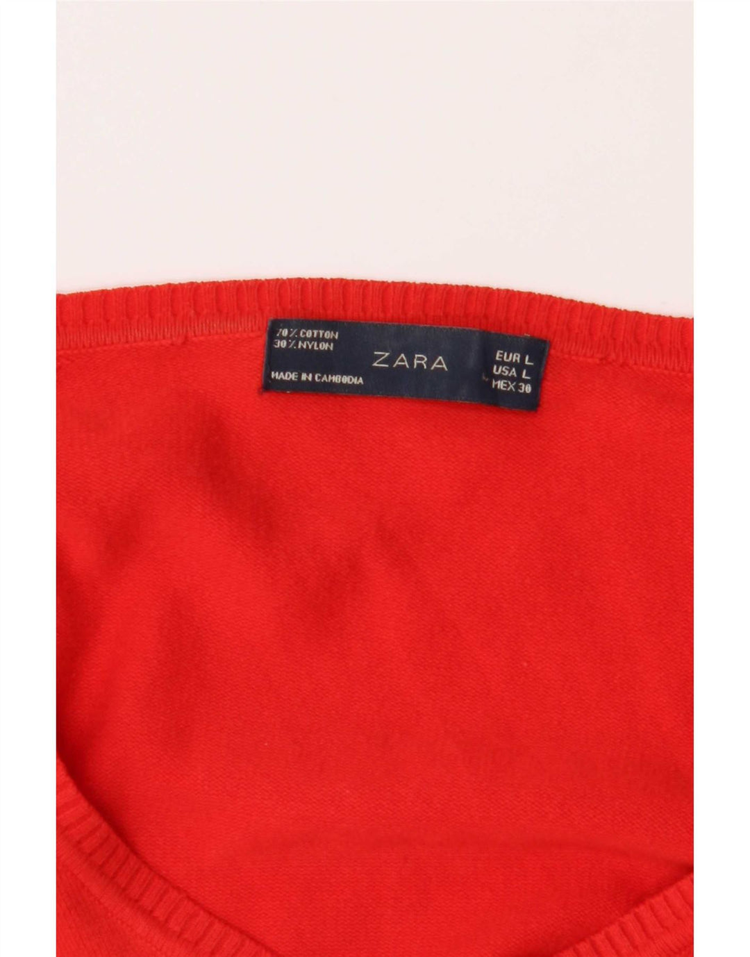 Zara Dame Cardigan Sweater UK 14 Large Red