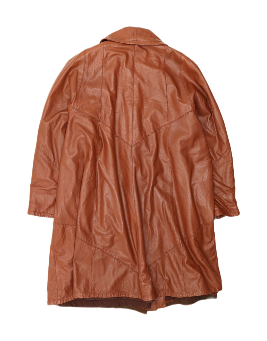 Vintage Dame Dobbeltradet Oversized Frakke IT 46 Stor Brun
