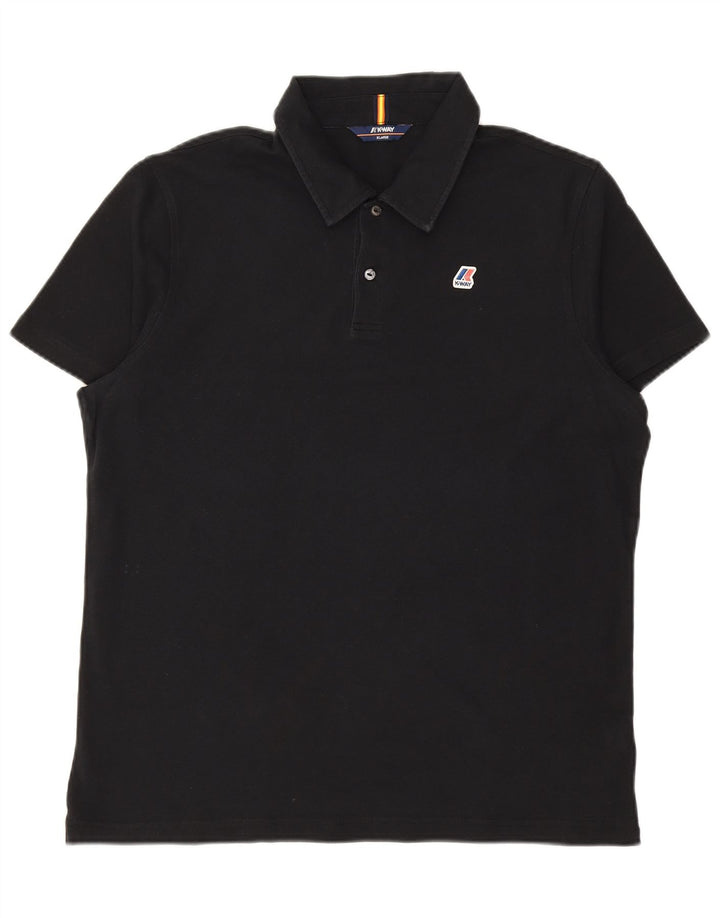 K-WAY Herre poloshirt XL Sort bomuld