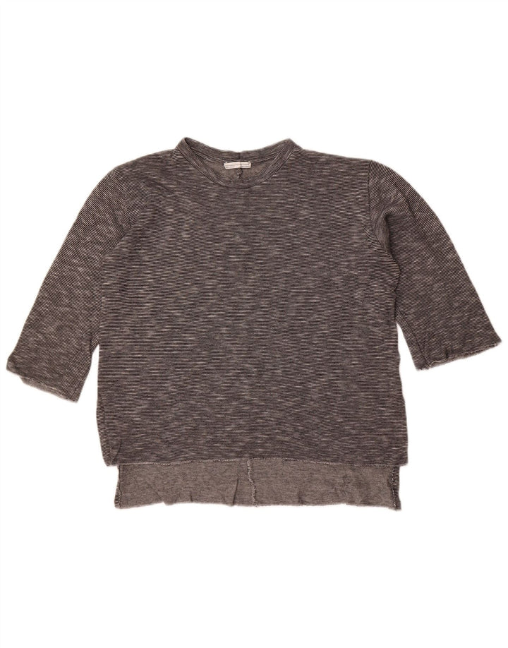 Zara Dame Top 3/4 ærmer UK 14 Medium Grey Flecked