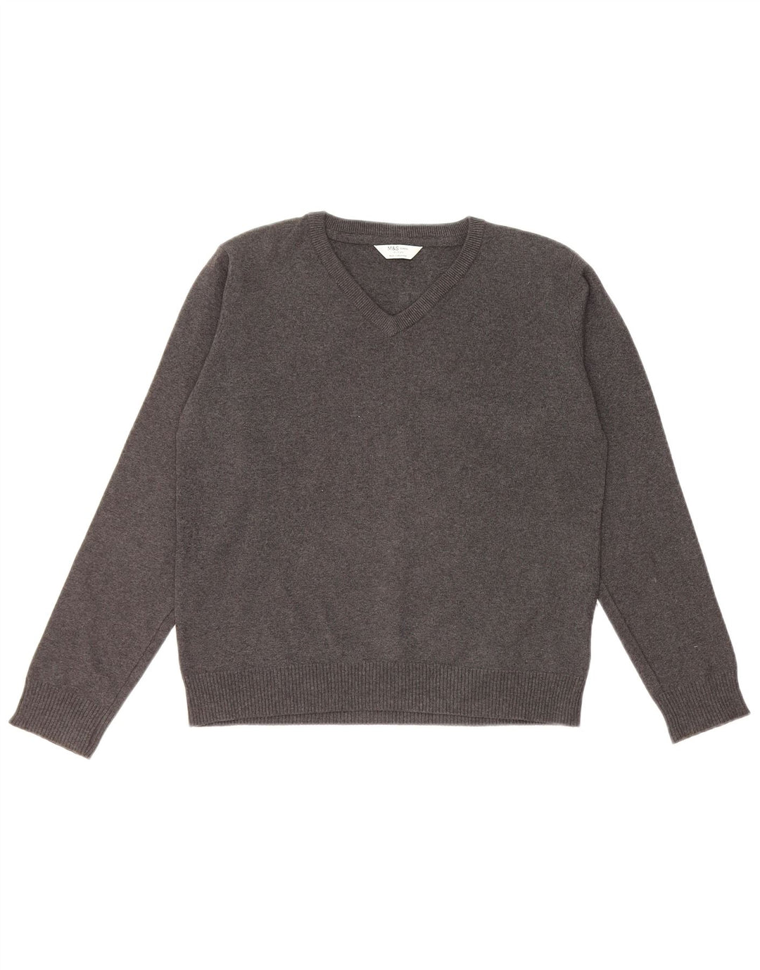 Marks & Spencer Boys V-hals sweater 12-13 år Grå bomuld