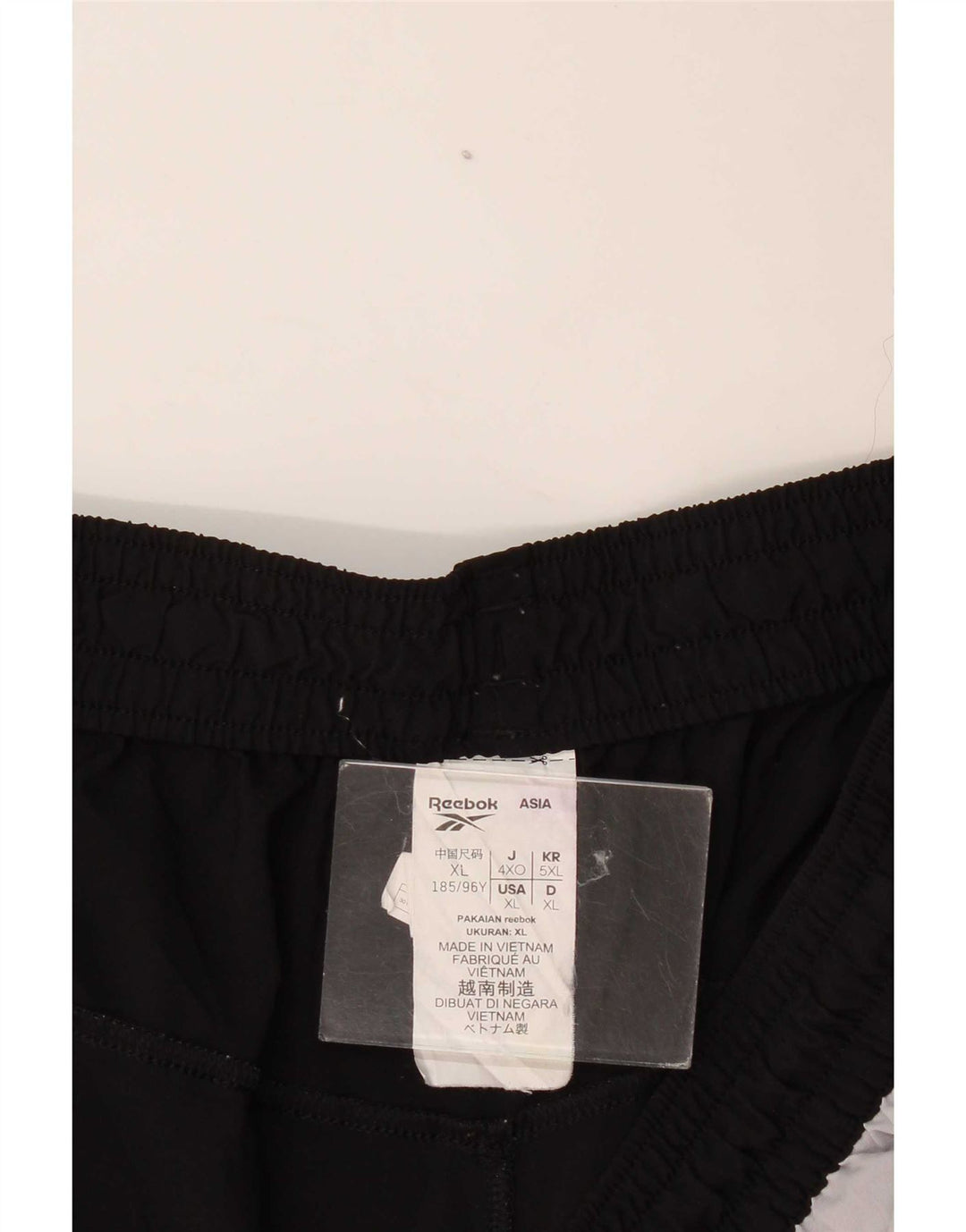 Reebok Herre grafiske sportsshorts XL Sort Colourblock Polyester