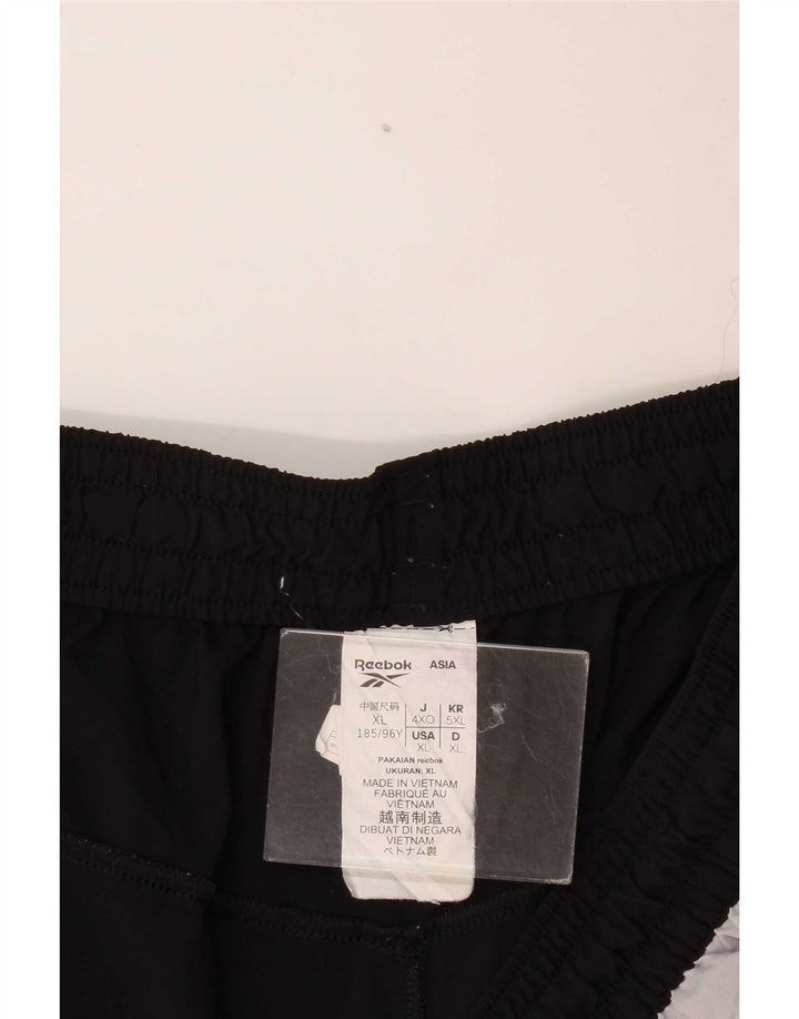 Reebok Herre grafiske sportsshorts XL Sort Colourblock Polyester