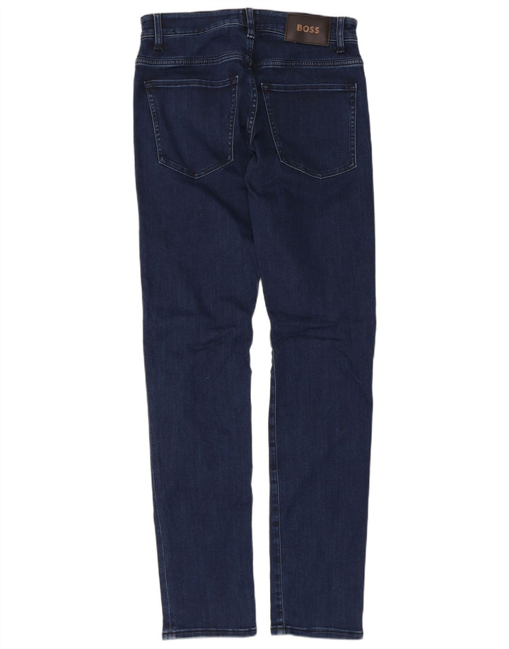 Hugo Boss Herre Slim Jeans W30 L32 Marineblå Bomuld