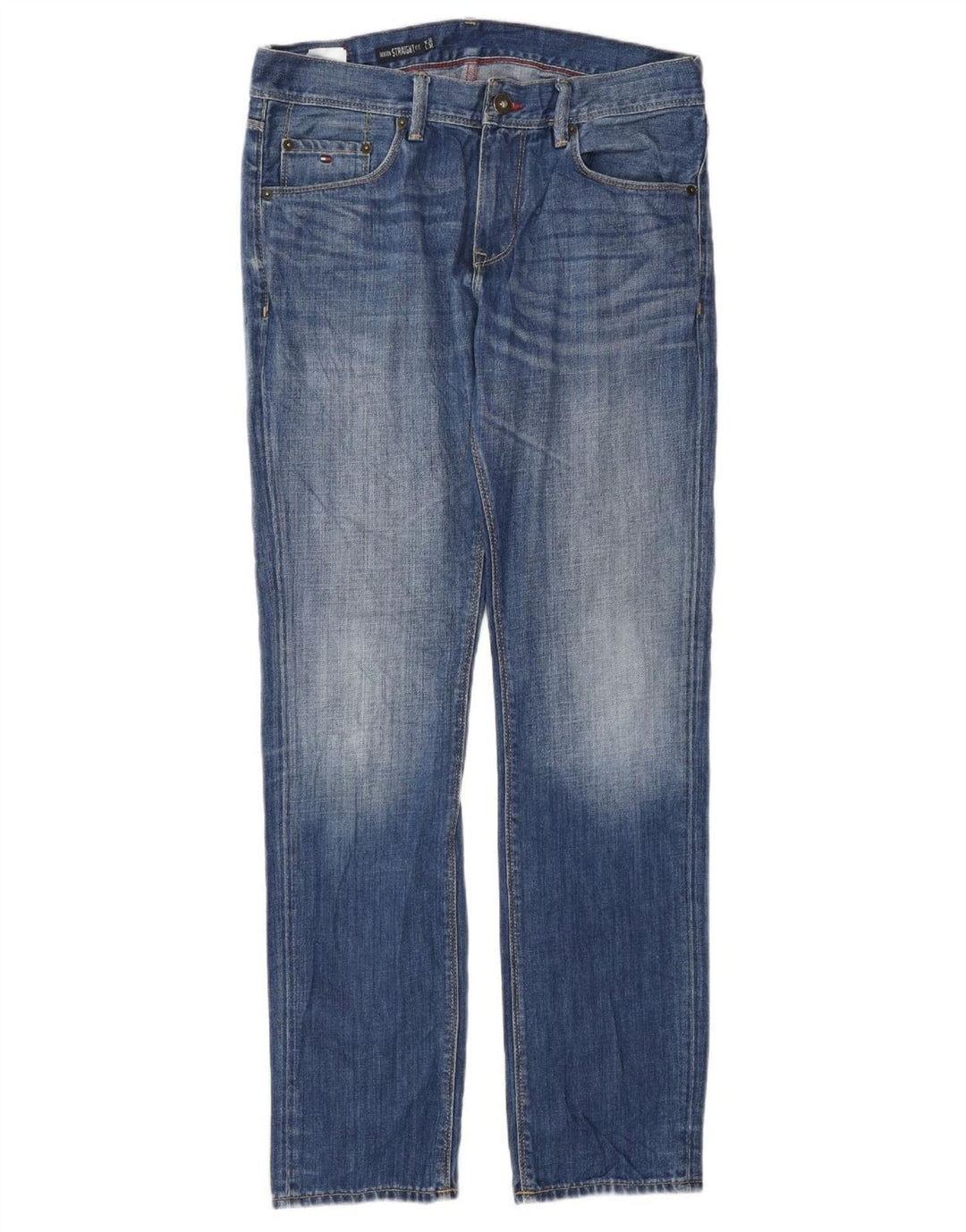 TOMMY HILFIGER Benton Straight Jeans til mænd W32 L32 Blå Bomuld