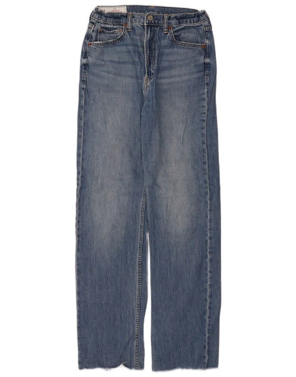 Gap kvinders højtaljede løse jeans W27 L31 blå bomuld