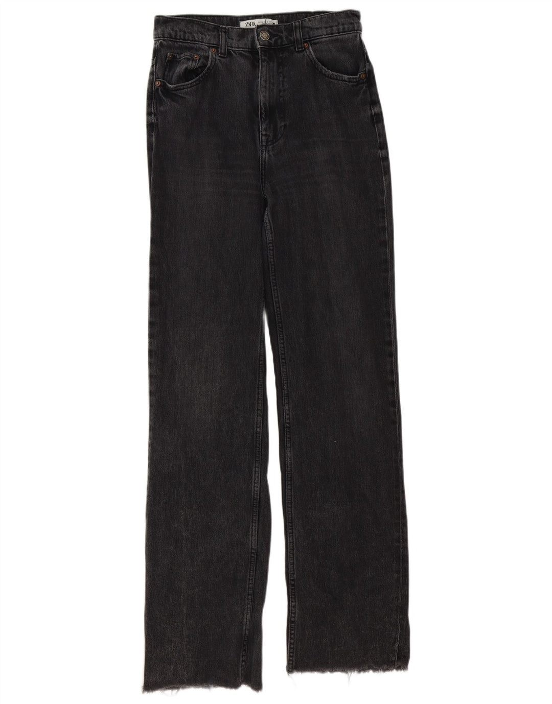 Zara Dame Straight Jeans EU 36 Small W26 L33 Grå Bomuld