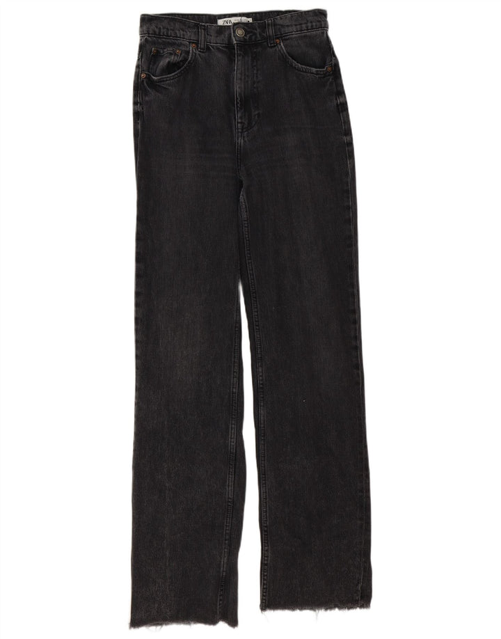 Zara Dame Straight Jeans EU 36 Small W26 L33 Grå Bomuld