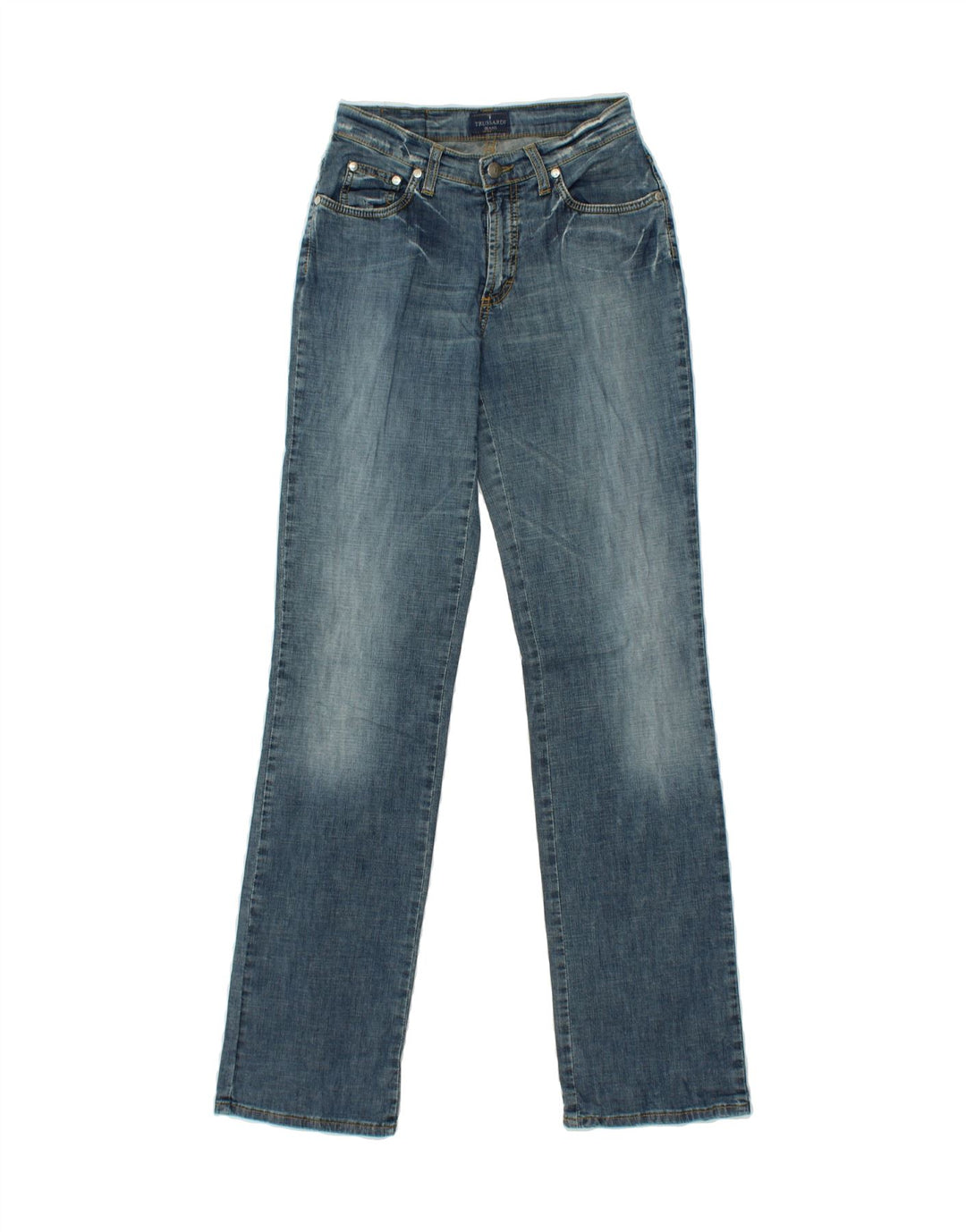 TRUSSARDI Womens Straight Jeans W25 L33  Blue Cotton Vintage Trussardi and Second-Hand Trussardi from Messina Hembry 