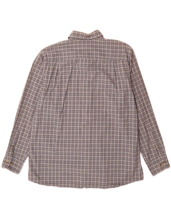 Dockers Mens Shirt Large Grey Check Cotton