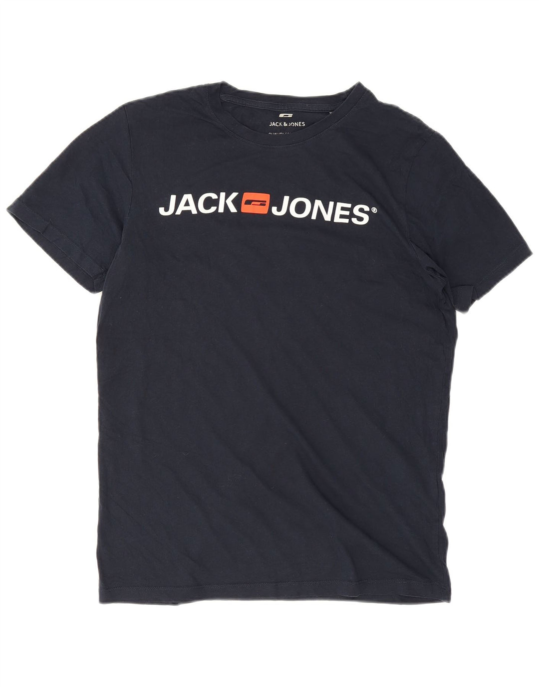 Jack & Jones Herre grafisk T-shirt Top Medium Marineblå Bomuld