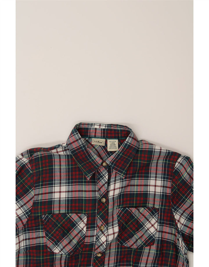 L.L.BEAN Womens Flannel Shirt UK 10 Small Multicoloured Check Cotton Vintage L.L.Bean and Second-Hand L.L.Bean from Messina Hembry 