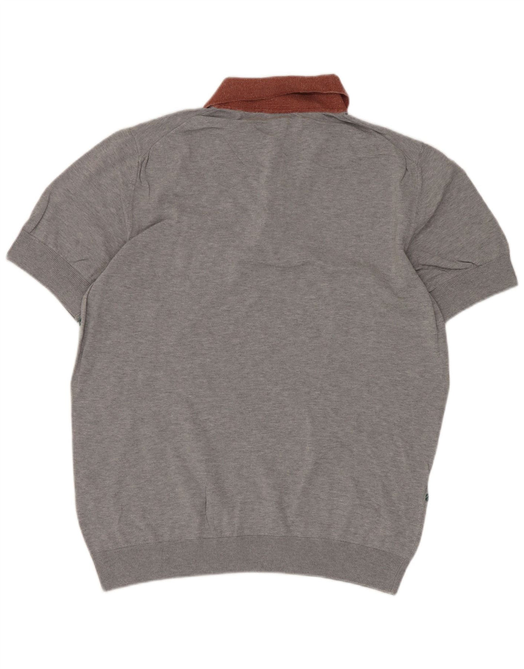 Hugo Boss Herre Kortærmet Polo Neck Jumper Sweater Medium Grå Chevron