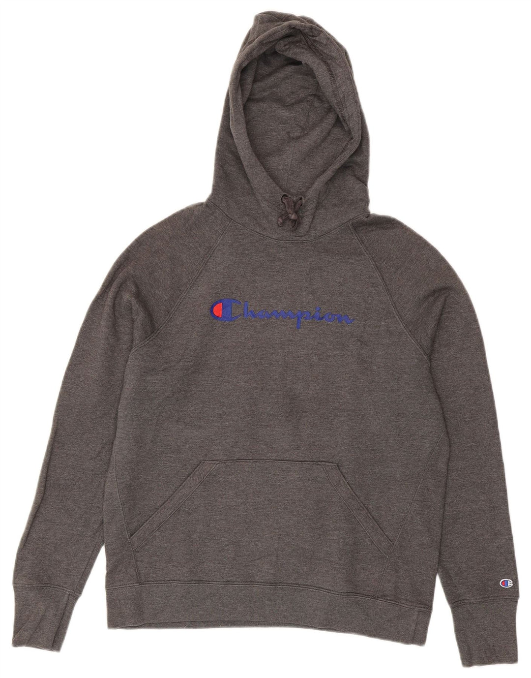 Champion Graphic Hoodie Jumper UK 14 Medium Grey