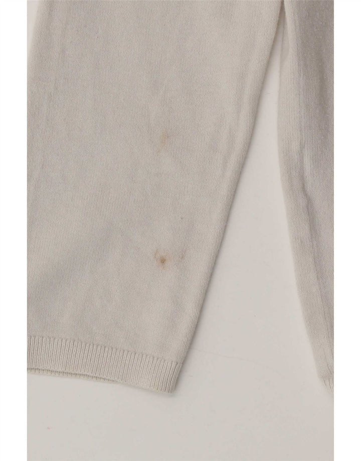 Tommy Hilfiger Dame V-hals sweater UK 14 Medium White