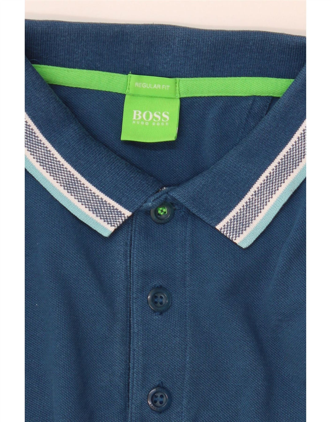 HUGO BOSS Langærmet Regular Fit Polo Shirt til mænd, lille blå