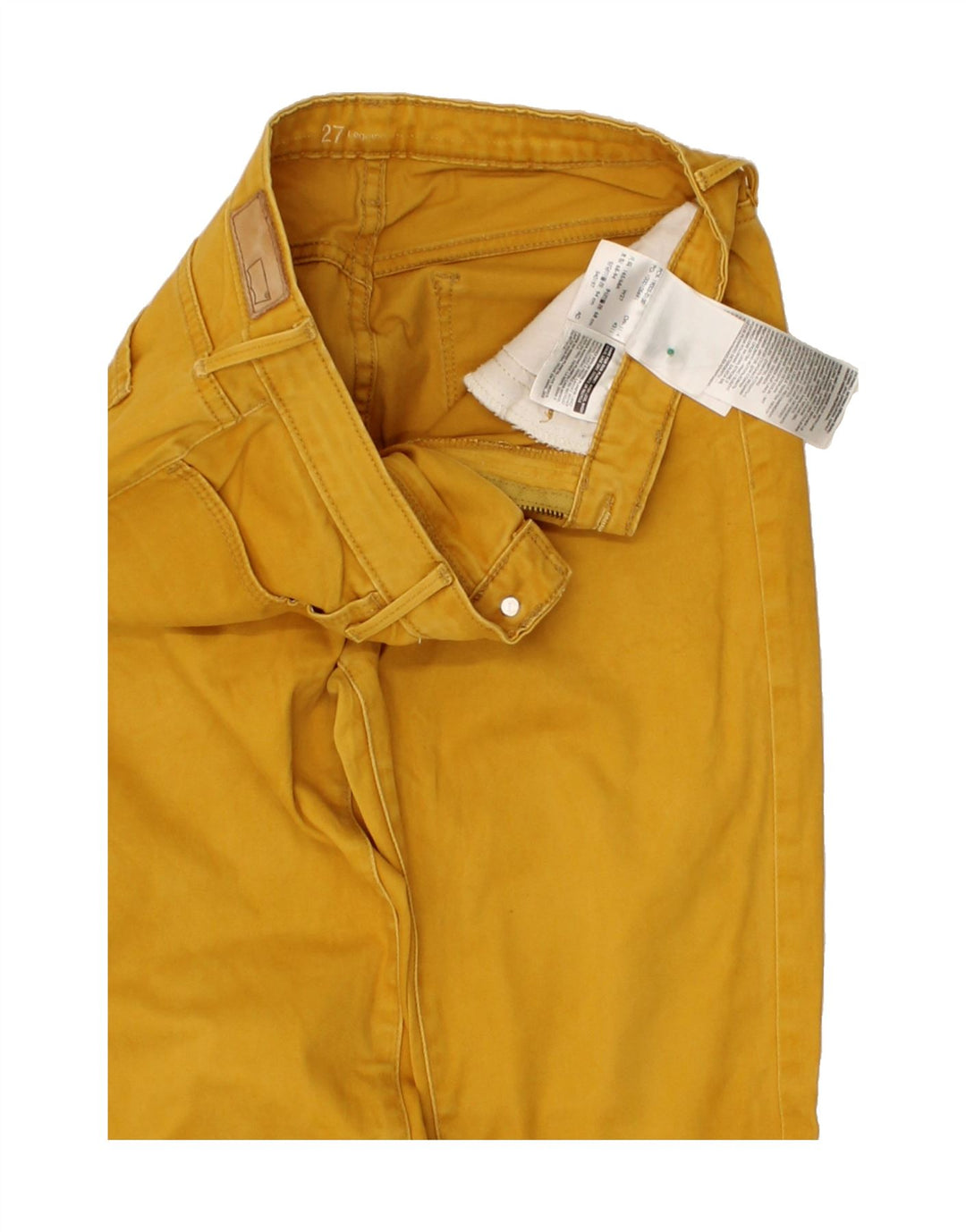 LEVI'S Womens Skinny Jeans W27 L29 Yellow Cotton Vintage Levi's and Second-Hand Levi's from Messina Hembry 