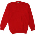 ASICS Mens V-Neck Jumper Sweater Large Red Wool Vintage Asics and Second-Hand Asics from Messina Hembry 