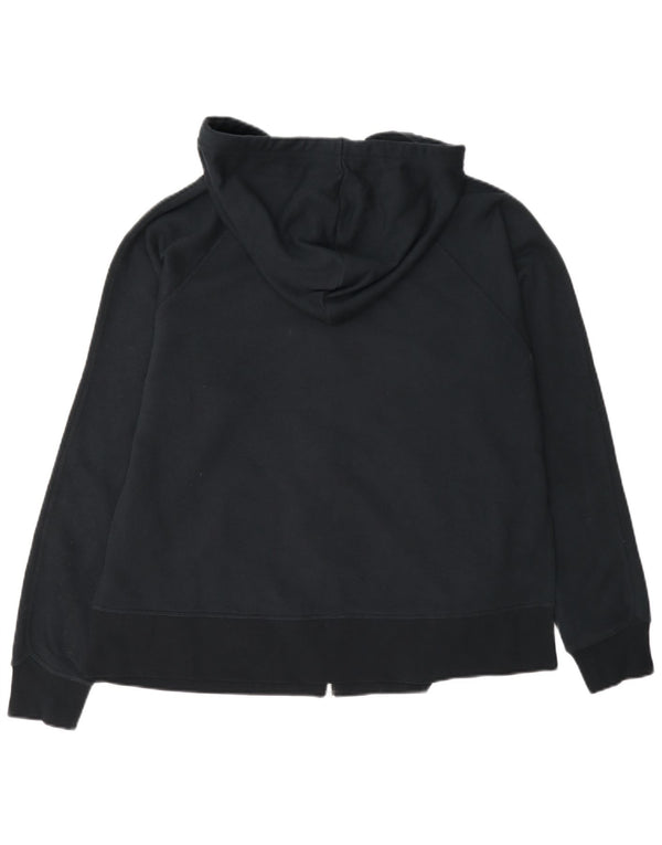 Nike Womens Dri Fit Oversized Zip Hoodie Sweater UK 10 Small Navy Blue