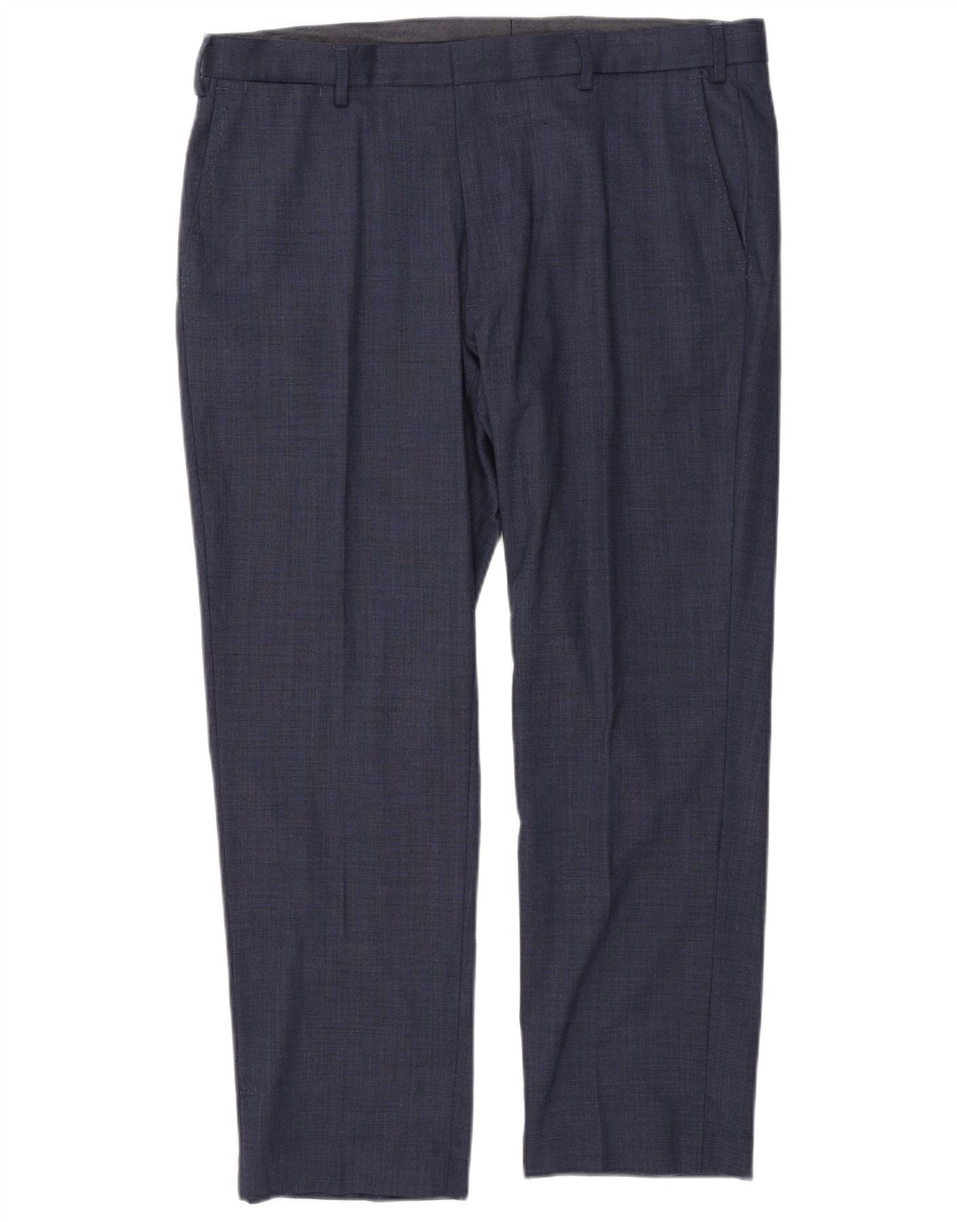 Marks & Spencer Herre Regular Fit Suit Bukser W38 L29 Blue Wool