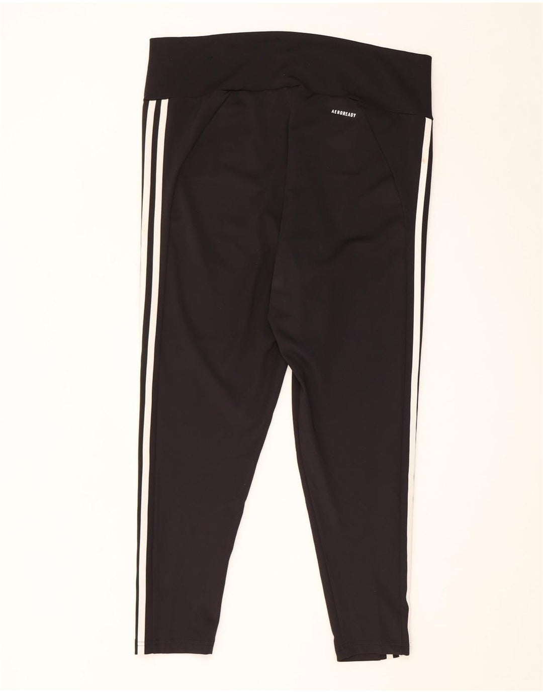 Adidas Womens Crop Leggings UK 20/22 XL Sort Polyester