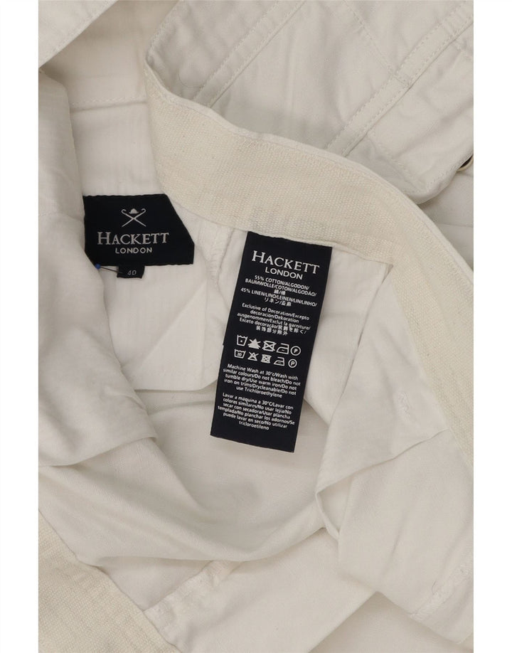 Hackett Herre Cargo Shorts W40 XL Hvid Bomuld