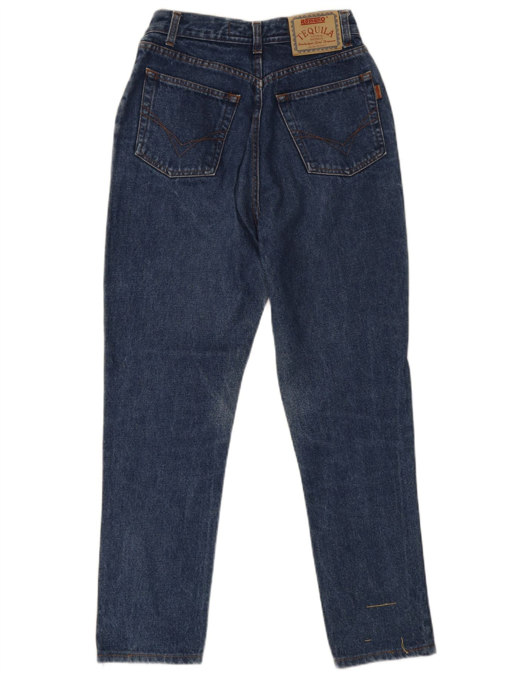 Romano Dame Højtaljede Slim Jeans W28 L27 Blå Bomuld