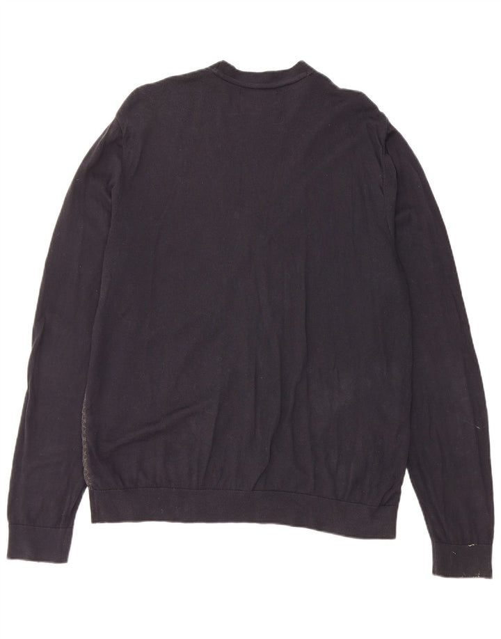 Marks & Spencer herre skræddersyet pasform cardigan sweater stor marineblå